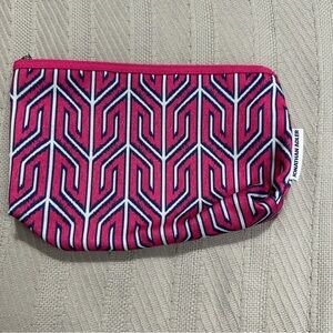 Jonathan Adler for Clinique cosmetic bag, pink/navy, storage